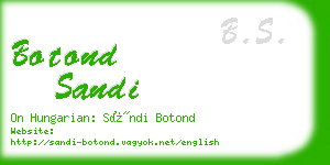 botond sandi business card